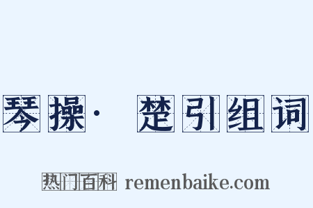 琴操·楚引组词是什么意思的图片